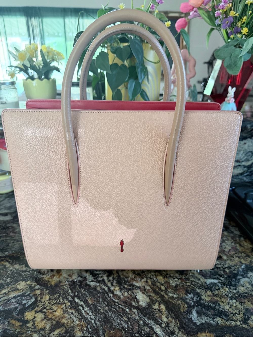 Christian Louboutin Light Blue Denim and Leather Paloma Tote with COA - Picture 3 of 12